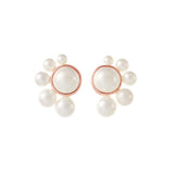 Rose Gold Pearl Earrings For Wedding Day by Amelie George Bridal