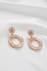 RoseGold Dangle Earrings For Wedding by Amelie George Bridal