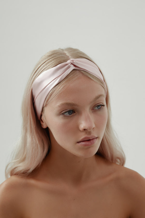 Silk Hair Accessory for Bride in Pink, by Amelie George Bridal 