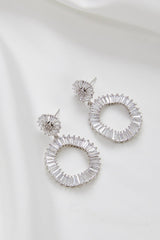 Silver Dangle Earrings For Wedding by Amelie George Bridal