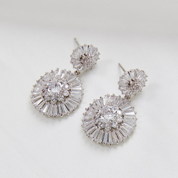 Buy Pista Green Premium Quality Designer American Diamond Fancy Long  Earrings Online From Wholesale Salwar.