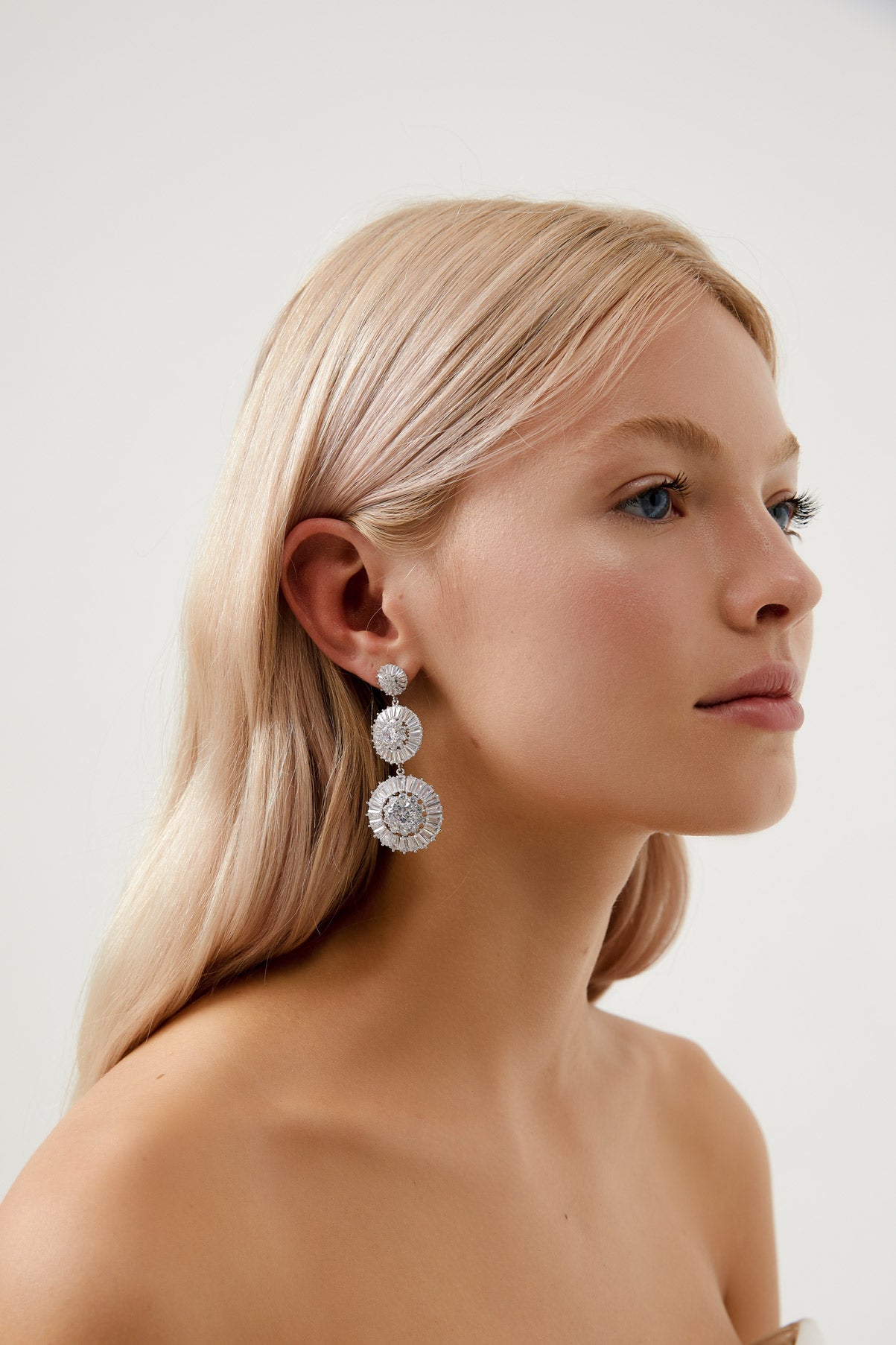 Silver Teardrop Earrings Wedding by Amelie George Bridal