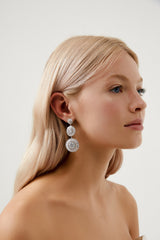 Silver Teardrop Earrings Wedding by Amelie George Bridal