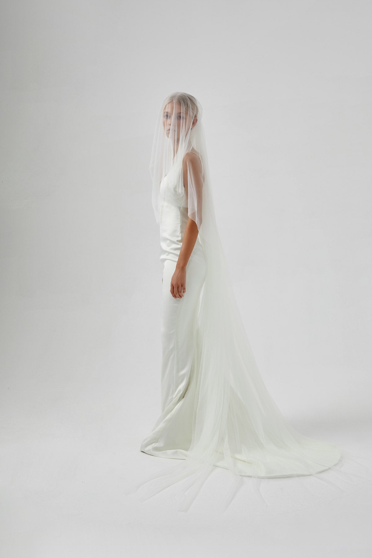 Simple Cathedral Wedding Veil by Amelie George Bridal 