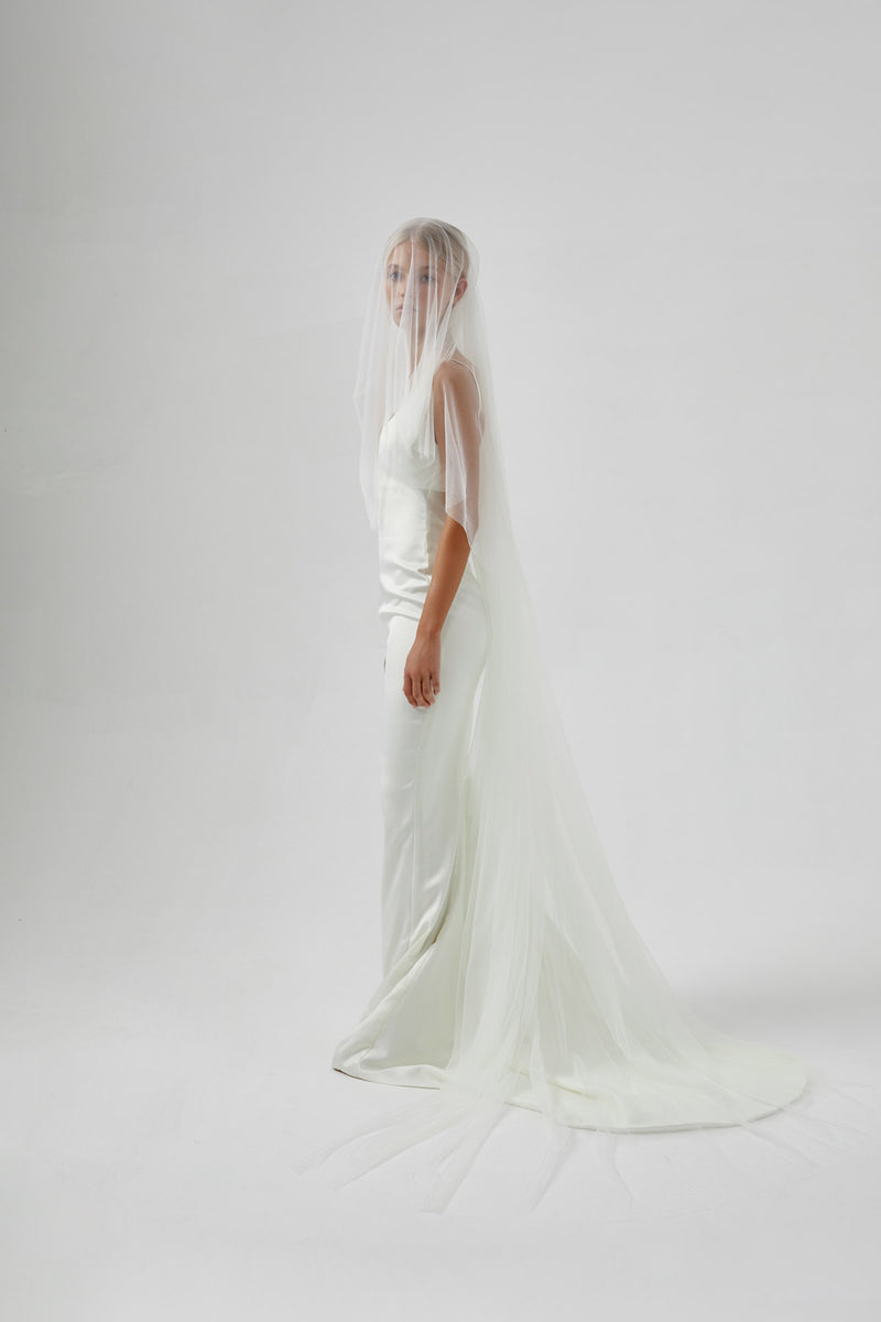Simple Cathedral Wedding Veil by Amelie George Bridal 