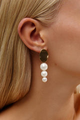 Simple Drop Earrings Wedding by Amelie George Bridal Gold Modern Wedding Jewelry