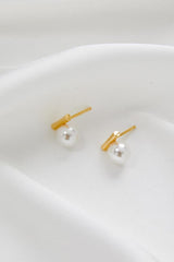Small earrings for wedding in Gold, by Amelie George Bridal