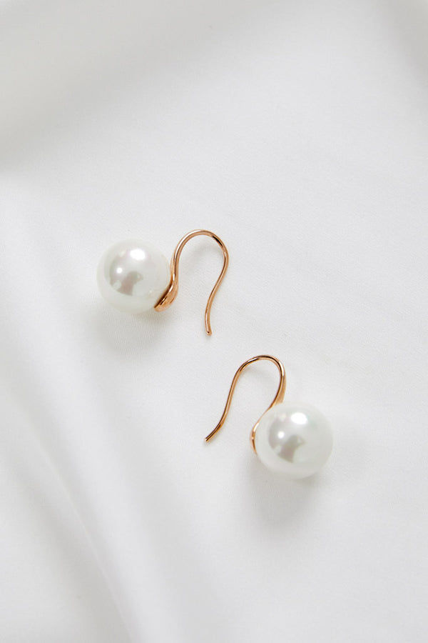 Small Wedding Earrings In Rose Gold By Amelie George Bridal