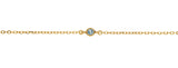 Something New something blue topaz anklet by amelie george bridal gold wedding accessories