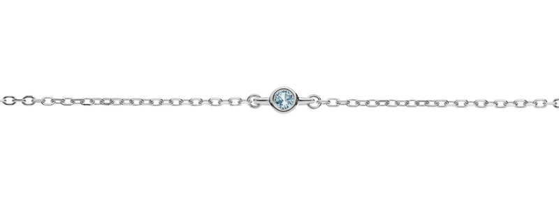 Something New something blue topaz anklet by amelie george bridal silver wedding accessories