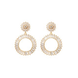 Statement Diamond Earrings Wedding by Amelie George Bridal Gold Modern Wedding Jewellery 