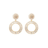 Statement Diamond Earrings Wedding by Amelie George Bridal Gold Modern Wedding Jewellery 