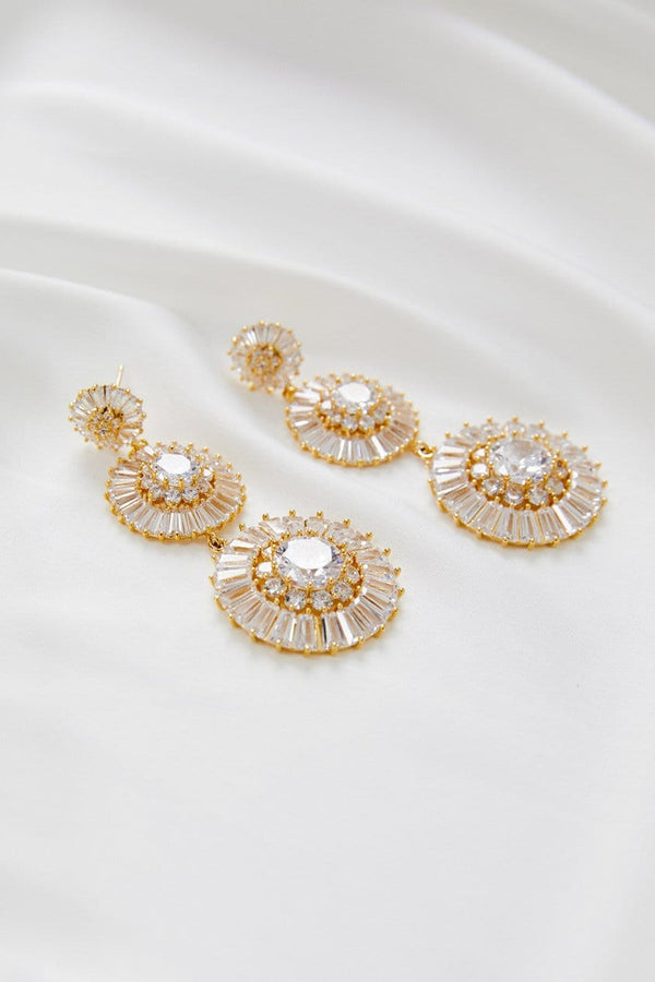 Statement Earrings for Wedding by Amelie George Bridal in Gold
