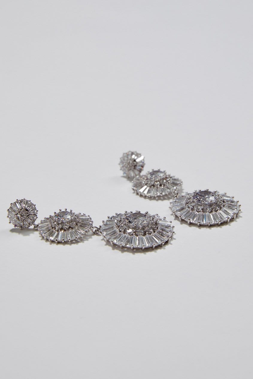 Statement Earrings for Wedding by Amelie George Bridal in Silver