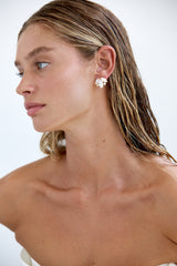 Statement Gold Crystal Stud Earring AMELIE GEORGE BRIDAL