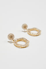 Statement Hoop Crystal Bridal Earrings by Amelie George