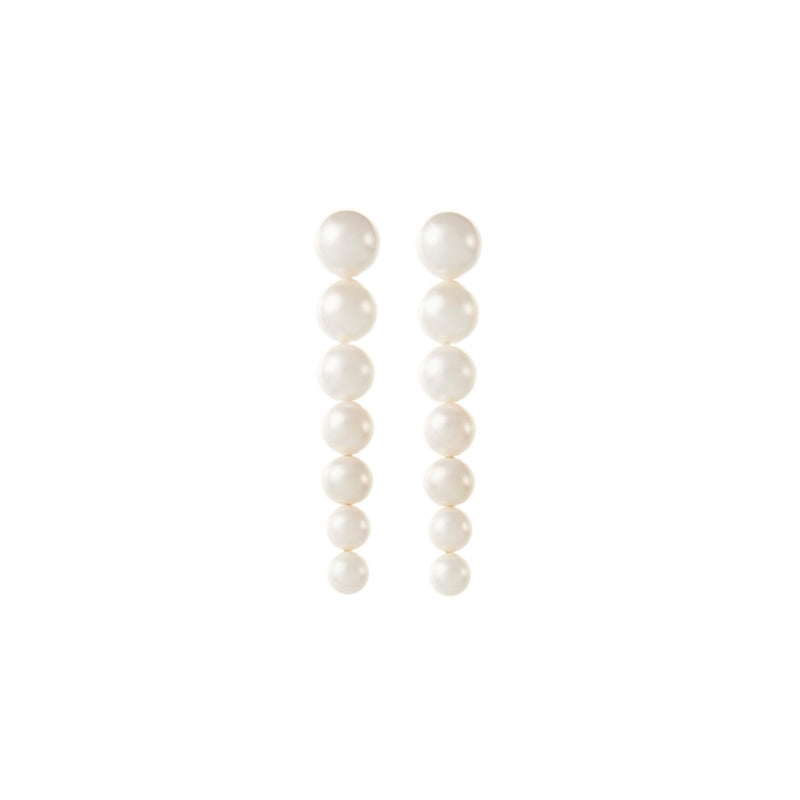 MADELINE - PEARL CHAIN WEDDING EARRINGS - GOLD