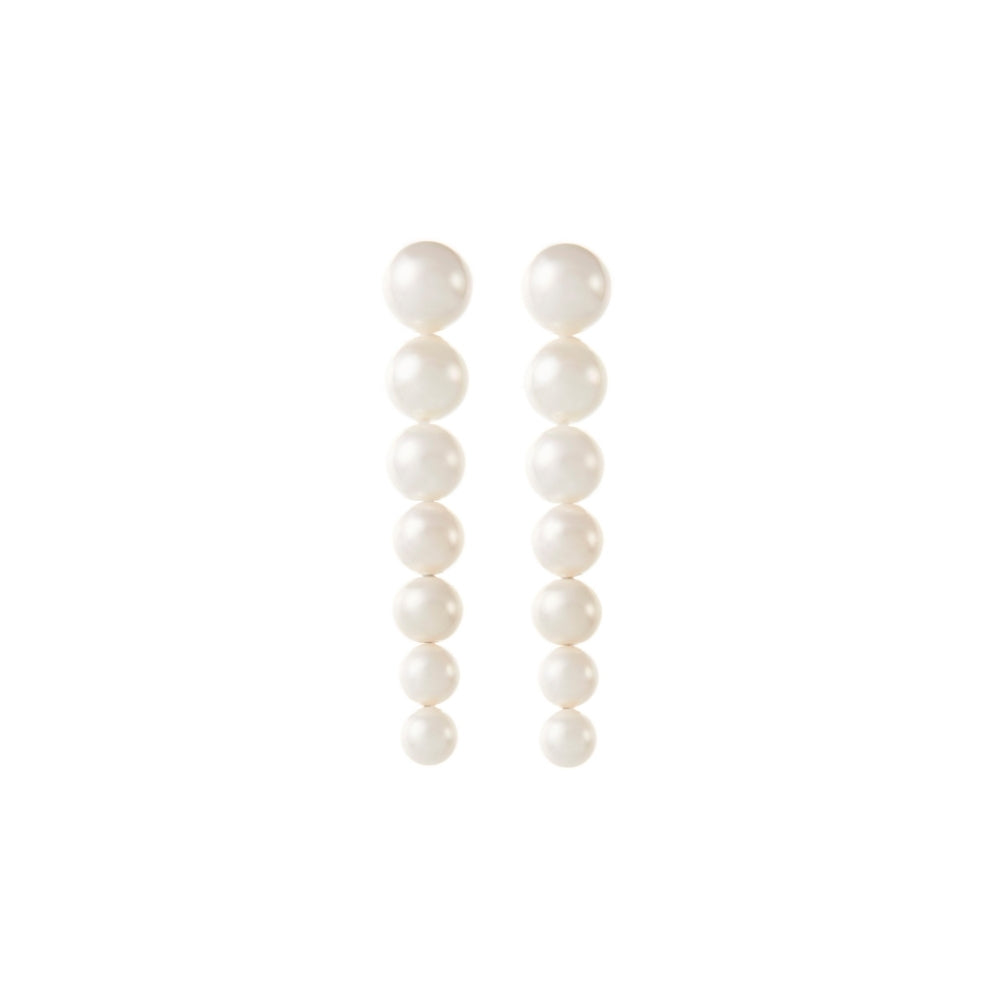 Pearl Earrings for Modern Wedding Australia by Amelie George Bridal - Silver