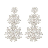 Statement Crystal Earrings Wedding by Amelie George Bridal-Silver Modern Wedding Jewellery  