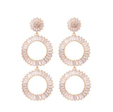 Statement Diamond Earrings Wedding Rose Gold Modern Wedding Jewellery  