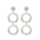 Statement Diamond Earrings Wedding by Amelie George Bridal-Silver Modern Wedding Jewellery  