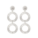 Statement Diamond Earrings Wedding by Amelie George Bridal-Silver Modern Wedding Jewellery  