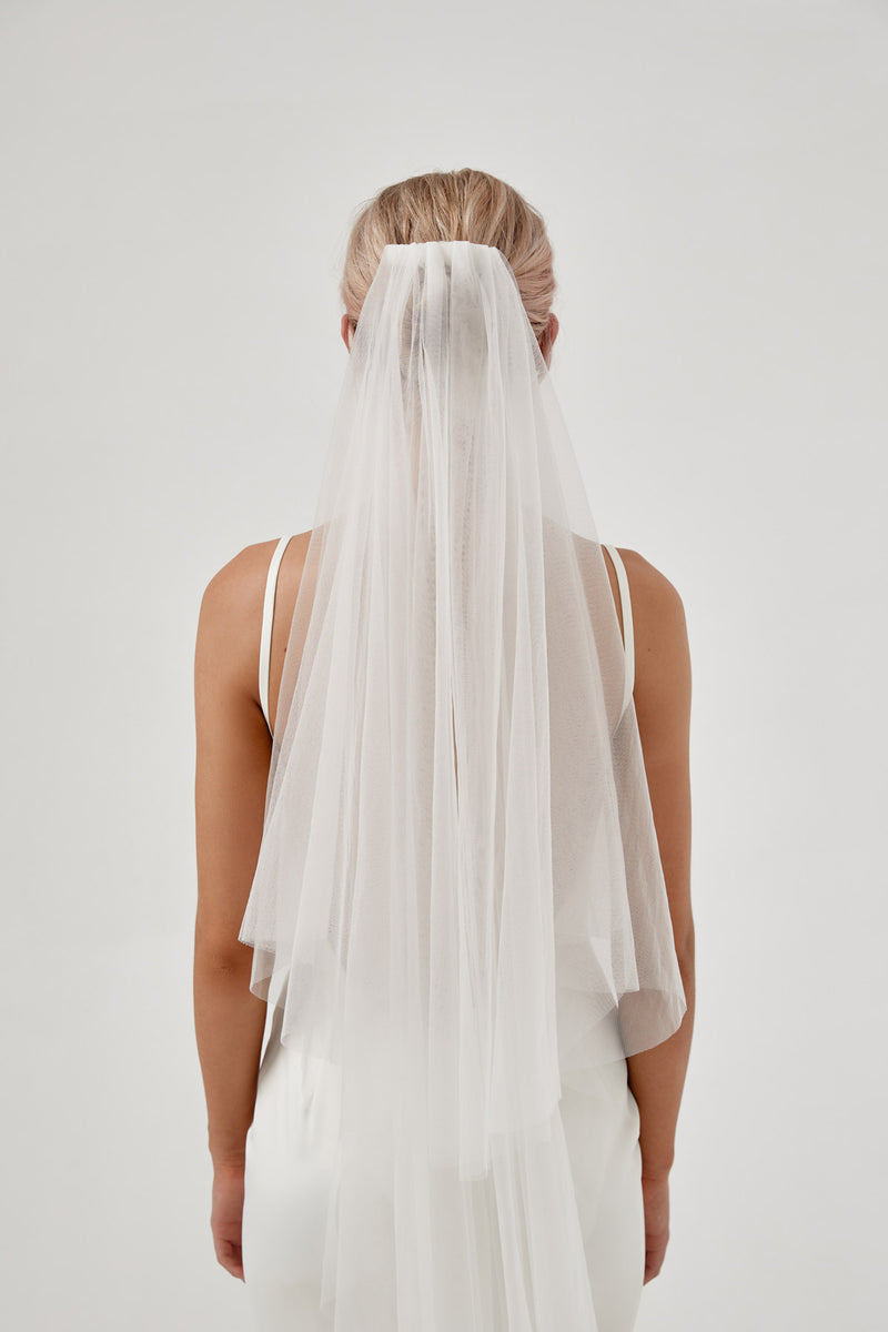 Two Tier Tulle Wedding Veil by Amelie George Bridal 