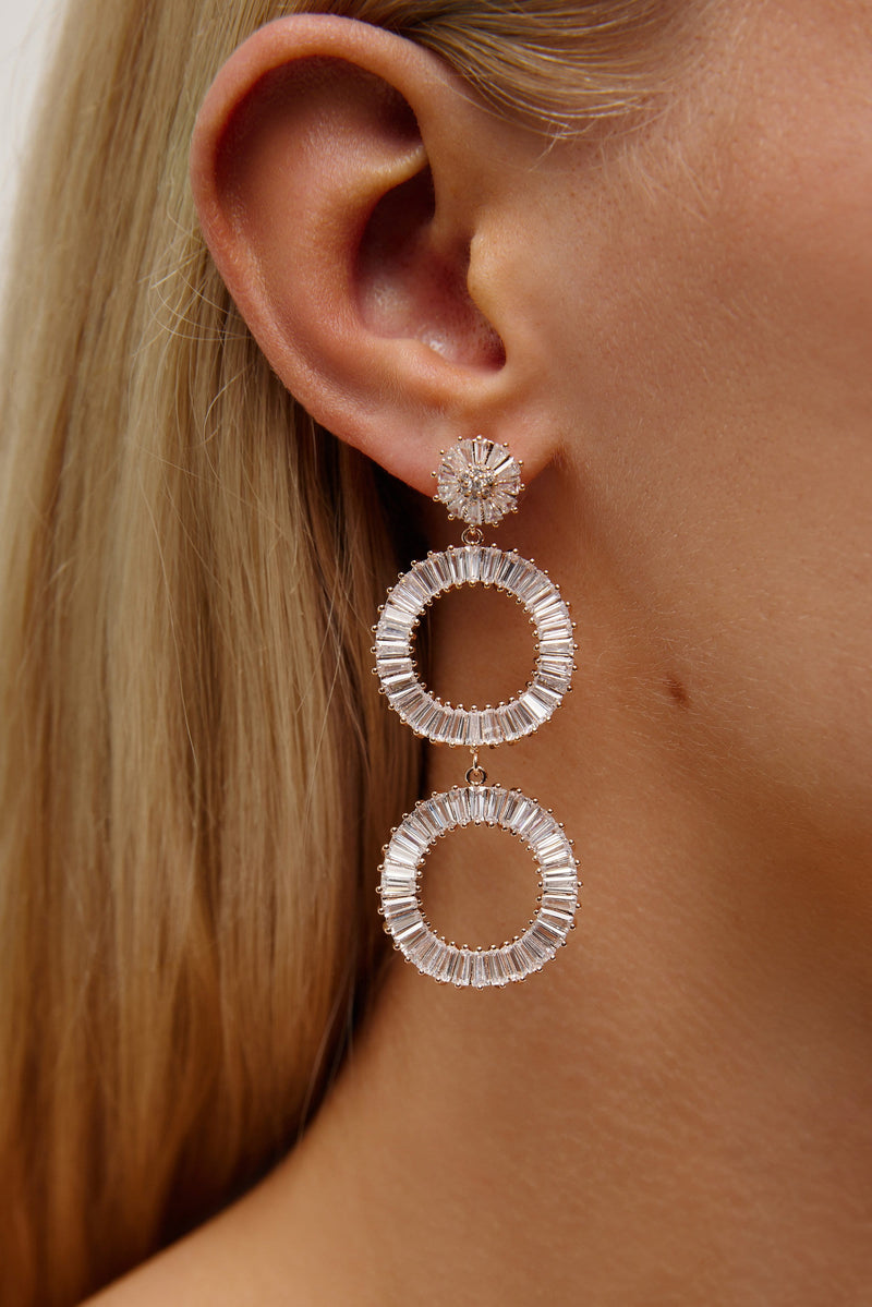 Bridal Jewellery, Wedding Jewellery, Double Hoop Earrings, Boho style wedding earrings, Australian designed bridal hoop earrings, Rose gold bridal earrings, online jewellery shop, melbourne jewellery shop