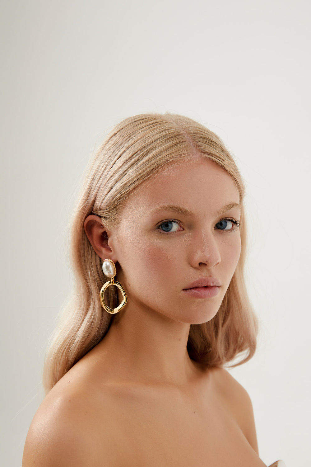 MALENY Statement Earrings Wedding in Gold AMELIE GEORGE PTY LTD