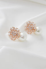 Wedding Earrings Rose Gold by Amelie George Bridal