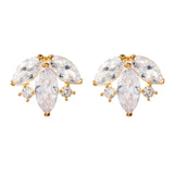 celine crystal drop earrings gold