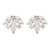 celine crystal drop earrings silver