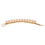 gold minimalist pearl hair barrette