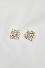 wedding earrings radiant sparkle gold